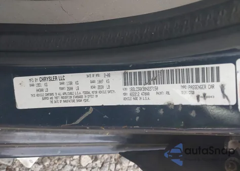 2008 Dodge Avenger Sxt из США, поврежденный, VIN 1B3LC56K98N227150